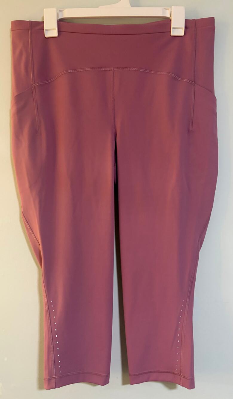 Lululemon Swift Speed High Rise Crop 21" Leggings Size 14 Pink LW6BJ9S
